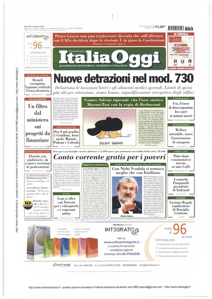 Italia oggi : quotidiano di economia finanza e politica